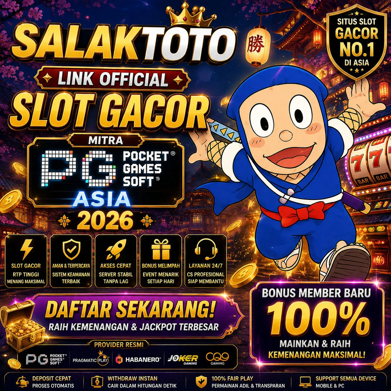 SALAKTOTO - Link Official Slot Gacor Mitra PG Soft Asia 2026